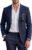 WULFUL Men’s Slim Fit 2 Piece Suit, One Button Solid Blazer Business Party Jacket Vest Pants Set