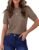 RUMIA Short Sleeve Sweaters for Women Lightweight Loose Business Casual Tops (XS-XXL)