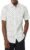 Amazon Essentials Men’s Short Sleeve Dress Shirt with Stretch, Charcoal White Vertical Stripe (Available in Big & Tall)