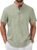 COOFANDY Men’s Casual Henley Shirt Band Collar Short Sleeve Shirt for Mens Summer Beach T-Shirts Vacation