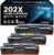 202X Toner Cartridges Compatible Replacement for HP 202X CF500XM Toner Works with MFP M281fdw M281cdw M281fdn M254dw M254dn Printer(202XCyan 202XMagenta 202XYellow 3Pack)