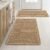 MIULEE Set of 2 Waffle Bathroom Rugs, Boho Bath Rugs Non Slip Washable, Super Absorbent Bath Mats, Ultra Soft Rubber Backed Shower Mats for Bathroom Floor, Tub and Shower, Brown, 18×30 Inch