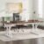 Tribesigns 70.8-Inch Executive Desk, Large Computer Office Desk Workstation, Modern Simple Style Laptop Desk Study Writing Table Business Furniture for Home Office (Brown/White, 70.8 Inch)