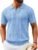 COOFANDY Mens Knit Polo Shirts V Neck Textured Polo Shirts Short Sleeve Breathable Polo Casual Collared T Shirt Fashion Tops