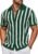 COOFANDY Men’s Knit Shirts Short Sleeve Button Down Polo Shirt Striped Casual Summer Beach Shirts