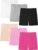 Resinta 6 Pack Girls Bike Shorts Under Dress Dance Cartwheel Shorts for Toddler Kids Summer Clothes Multicolor