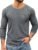 Runcati Mens Long Sleeve T-Shirt Casual Crewneck Shirts Basic Lightweight Vintage Tee Tops with Pocket