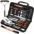 RINPIR 31pcs BBQ Grill Accessories Gifts for Men Dad, Heavy Duty Grilling Tools Gift Set for Father‘s Day, Stainless Steel BBQ Utensils Kit with Mats, Grill Brush in Carrying Bag Brown