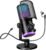 FIFINE Gaming PC Microphone, USB Streaming Microphone with Game Chat Balance, Computer Condenser Desktop RGB Mic with Mute Button, Noise Cancellation for Podcast/Twitch/Discord-AMPLIGAME AM6