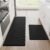 StepRite Kitchen Mats, 2PCS Kitchen Rugs, Cushioned Anti Fatigue Kitchen Mats for Floor, Non-Slip Standing Desk Mat, Waterproof Kitchen Rug Set for Kitchen, Floor, Office, 17.3″x30″+17.3″x47″, Black