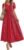OFEEFAN Maxi Dresses for Women V Neck Ladies Midi Long Dress A Line Smocked Waisted Casual Summer Spring Clothes Boho Beach