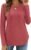 Zeagoo Long Sleeve Shirts for Women Crew Neck Casual Fall Fashion Blouses Basic Tunic Tops Dressy Work Clothes