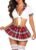 ADOME Lingerie for Women Sexy Schoolgirl Costume 0utfit Lingerie Set Lace Student Cosplay Roleplay with Top and Mini Skirt