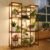 Bamworld Plant Stand with Grow Light Plant Shelf for Mutiple Pots Large Plant Holder for Living Room Patio Boho Home Decor for Gardening Warm Light