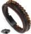 Gifts for Men – Mens Bracelet, Braided Leather Beaded Bracelets Mens Jewelry 6mm Tiger Eye Lava Rock Stone Handmade Bracelet With Adjustable Magnetic Clasp