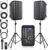NBVOICE Professional Portable All-in-One Integrated 2-Way PA System Fixed Setup, Suitcase Design w/ 8-Channel Mixer, 2 Speaker Stands, Bluetooth, Mic for Performances, Presentations