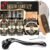 Beard Growth Kit, Grooming Set w/Growth Oil, Conditioner, Balm, Shampoo Wash, 0.25MM Roller, Brush, Comb, Scissor, Bag, Christmas Birthday Valentines Day Gifts for Him Men
