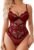 Avidlove One Piece Lingerie for Women Sexy Lace Bodysuit Cut Out Babydoll V Neck Teddy Mini Body suit