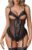 Avidlove Sexy Lingerie for Women Mesh Lace Bodysuit Cut Out Teddy Lingerie Babydoll(No Stockings)