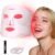 NVBOTY Red Light Therapy Mask, 4 Modes Portable Red Light Therapy for Face, 2000mAh Rechargeable Remote, Blue, Orange, 850NM Infrared & Red Light Mask, 400 LEDs, Timing Function, at Home & Travel