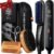 Innovation Beard&Hair Straightener for Men w/Natural Boar Bristle Brush, Pear Wood Comb, Mustache Scissors and Travel Bag, Professional Beard Care Set for Him, Men’s Fashion and Grooming Gifts