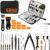3D Printer Tools Kit, 34pcs 3D Printer Accessories for All FDM/SLA Printers Includes Nozzle Cleaning, Removal Scrapers, Finishing Tools, 5 Types of Files,Brushes, Wire Cutter, Engraving Knife