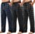 3 Pack Mens Pajama Pants Microfleece Plaid Pajama Bottoms Sleepwear PJ Sleep & Lounge Pants with Pockets & Drawstring