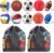 Deekin 12 Pcs Assorted Sport Ball Set for Youth Adult Official Size Basketball Football Volleyball Soccer Baseball Playground Ball with Bag and Pump Gifts Back to School