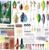 FONMANG 322-Piece Fishing Lures Kit – Buzz Bait/Spinner Baits/Jig/Frog, Fishing Tackle Box with Tackle Included, Soft Bait/Hooks/Weights, Fishing Gear Lure Kit Gift for Men Freshwater Bass Trout