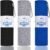 Microfiber Fishing Towels with Clip, Waffle Pattern for Effective Cleaning of Fishing Gears or Dirty Hands, 16” x 16”, Camping Towels, Hiking Towels, Pack of 3 (Black/Grey/Blue)
