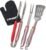 Cuisinart 3‑Piece Stainless Steel BBQ Grilling Tool Set with Grill Glove – Outdoor Grill Accessories, Perfect Grilling Gift for Men, Dads & Grill Masters, CGS-134