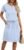 OFEEFAN Womens Summer Dresses Fashion Short Sleeve Crew Neck T Shirt Sundresses Casual Tie Waist with Pockets