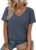 ATHMILE T Shirts Short Sleeve V Neck Tees for Women Fashion Tops Trendy Soft Casual Summer Clothes Outfits 2026