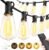 Outdoor Lights String Patio Outside – 100ft 30M LED Waterproof Light – Hanging Lighting ST38 Shatterproof Edison Bulb Deck Backyard Gazebo Balcony Party Bistro Cafe Pergola Garden Yard Porch Dimmable