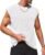 Mens Knit Tank Tops Textured Hollow Out Summer Sleeveless T-Shirt (S-XXL)