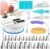 RFAQK 90PCs Cake Decorating Kit with Leveler, Baking Supplies Gift Includes Cake Stand Turntable, 24 Numbered Icing Tips, 55+1 Piping Bags, 2 Frosting Spatulas, 3 Scrappers, Video Course & Booklet