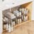 Vtopmart 4 Pack Bathroom Organizer, 2 Tier Clear Under Sink Organizers Vanity Countertop Storage Container,Cabinet Drawers Bins, Pull-Out Organization with Track for Pantry, Kitchen
