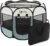 Siedihit Dog Cat Playpen, Puppy Pet Playpen Indoor for Small Dog Crate Tent Cage Outdoor, Portable Pop Up Dogs Enclosure Kennel with Carrying Case for Dogs/Cats/Rabbits(Grey, Small