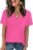 WIHOLL Womens Summer Tops Short Sleeve Basic Casual V Neck T Shirts Trendy Fashion 2026