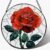 Stained Glass Window Hanging, 7.8″ Red Rose Stained Glass Sun Catcher, Suncatchers for Windows, Doors & Home Decor, Valentine’s Day, Mother’s Day & Birthday Gifts for Women, Wife, Mom, Loved Ones