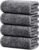 Tens Towels Pack of 4 Extra Large Bath Towels 30 x 60 Inches, 100% Cotton, Larger & Lighter Weight, Quicker to Dry, Super Soft and Absorbent, Perfect for Bathroom, Dark Grey
