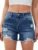 luvamia Jean Shorts for Women High Waisted Trendy Summer Casual Ripped Cutoff Stretchy Distressed Denim Shorts Jorts