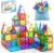 PicassoTiles 100 Piece Set 100pcs Magnet Building Tiles Clear Magnetic 3D Blocks Construction Playboards, Creativity Beyond Imagination, Inspirational, Recreational, Educational Conventional