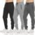 PURE CHAMP Mens Sweatpants 3 Pack Fleece Active Athletic Workout Jogger Sweatpants for Men with Zipper Pocket Size S-3XL