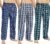JupiterSecret Mens Pajama Pants Set Cotton Lightweight Plaid Sleep & Lounge Pants, PJ Bottoms with Pockets and Button Fly