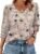 XIEERDUO Womens 3/4 Sleeve Tops with Buttons V-Neck Summer Outfits Casual Blouses Shirts Beach Vacation Fall Clothes 2026