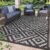 GENIMO Outdoor Rug for Patio Clearance,5’x8′ Waterproof Mat,Reversible Plastic Camping Rugs,Rv,Porch,Deck,Camper,Balcony,Backyard,Black & Gray
